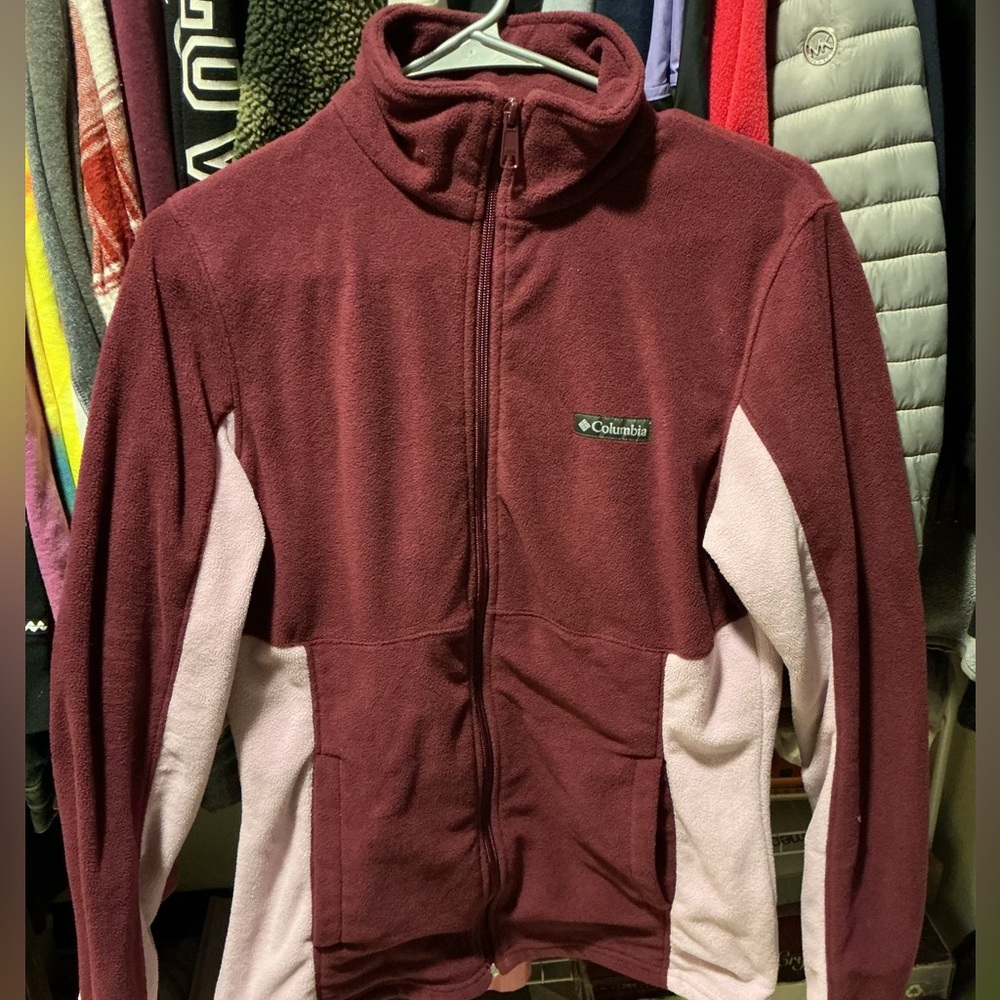 Columbia Maroon Fleece Jacket